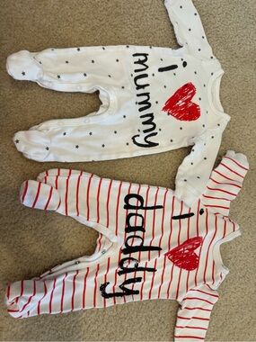 I heart Mummy and Daddy Sleepers